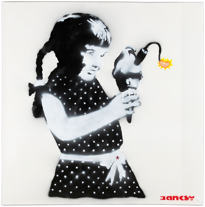 Banksy Girl With White Dotty